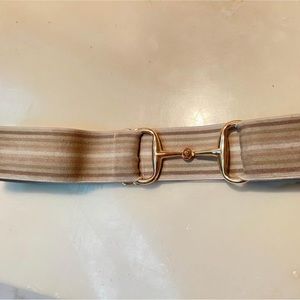 Ellany stretch one size fits all adjustable gold snaffle bit equestrian belt